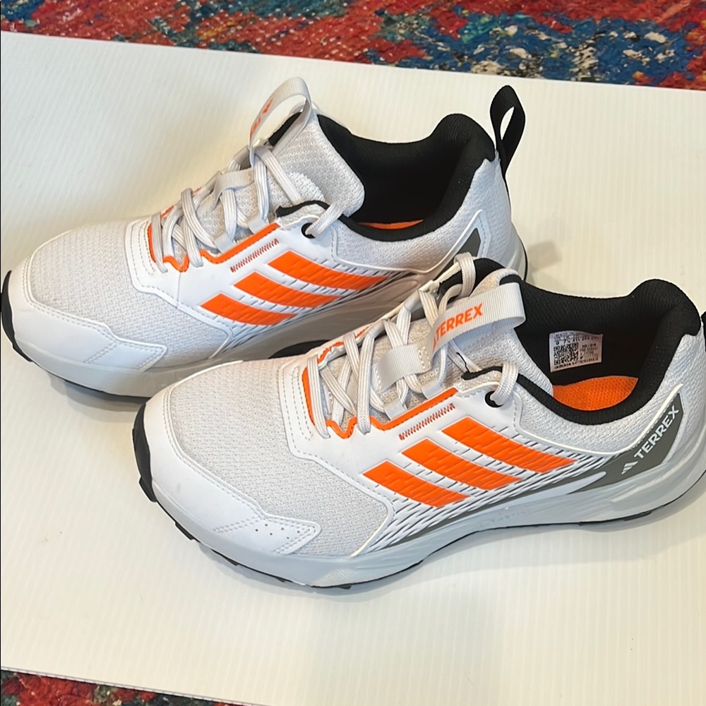 Adidas Terrex Trail Sneakers-White and Bright Orange - Picture 2 of 6